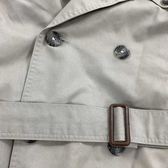 Vintage Christian Dior Monsieur Removable Wool Lining Trench Coat 38R Mens Beige - Picture 9 of 13